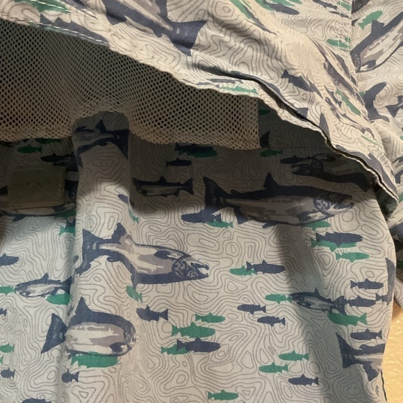 Tallwoods Vented Shirt Fishing Camping Blue Mesh Pockets  Button Front EUC - Picture 7 of 11